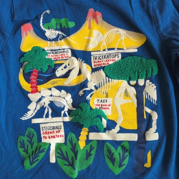 f&f dinosaur boucle graphic long sleeve cotton shirt 12-18 months baby boy - Picture 4 of 6